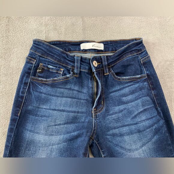 Kancan Jeans Women’s 1/24 Blue Distressed Denim Low Rise Skinny Leg Casual - Picture 4 of 11